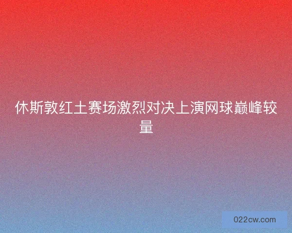 休斯敦红土赛场激烈对决上演网球巅峰较量